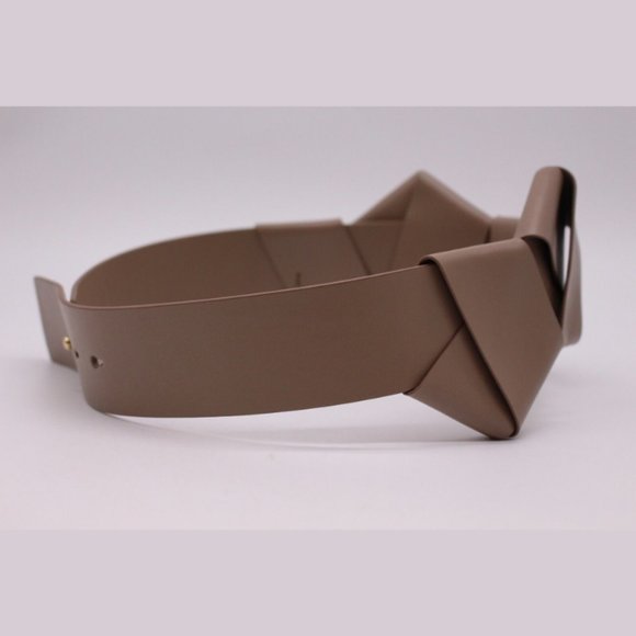 $750 Salvatore Ferragamo NUTMEG BRAIDED CALF Leather Belt Size 70 - Picture 4 of 10